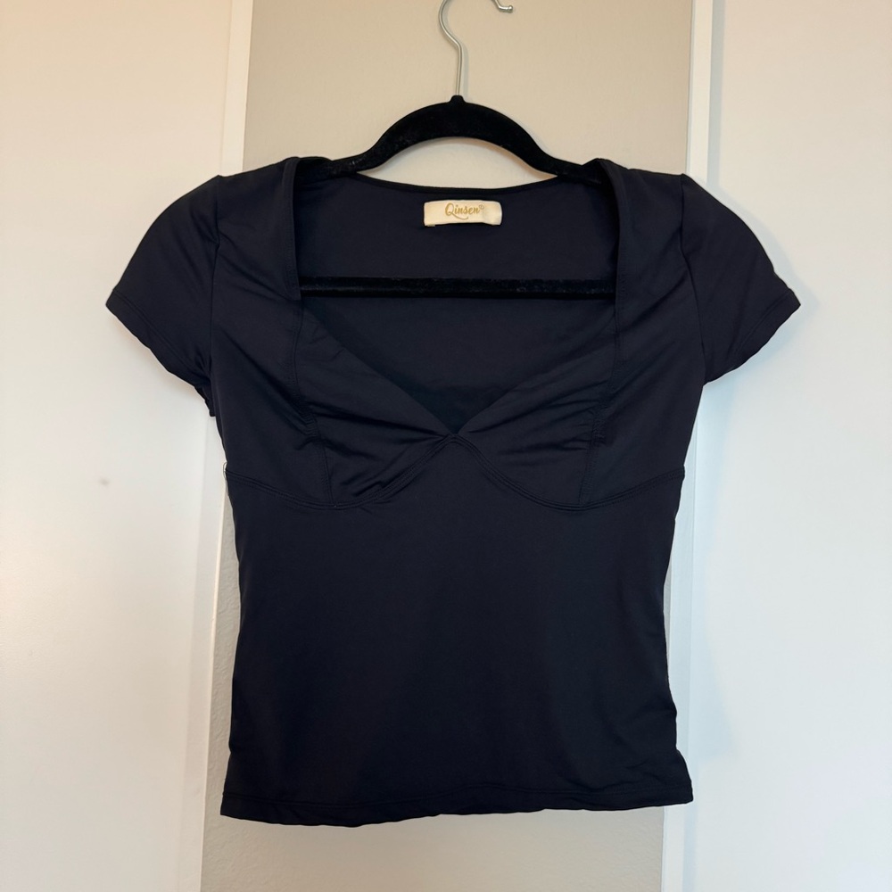 V-Neck Black Going Out Top